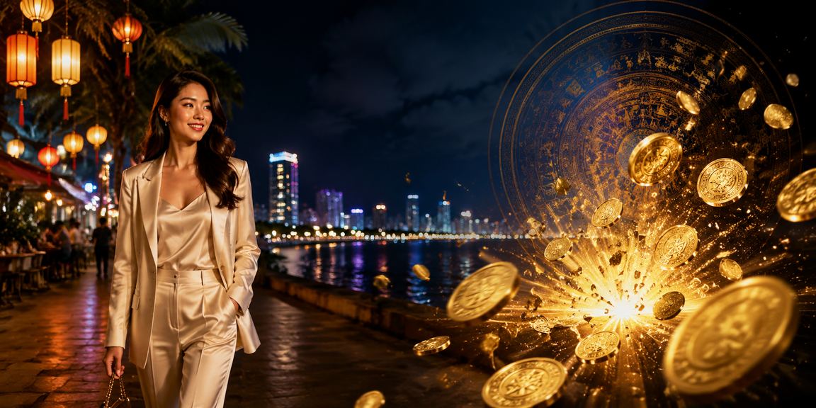 Không khí lễ hội và giải trí tại chợ đêm Đà Nẵng bên cạnh khu vực casino