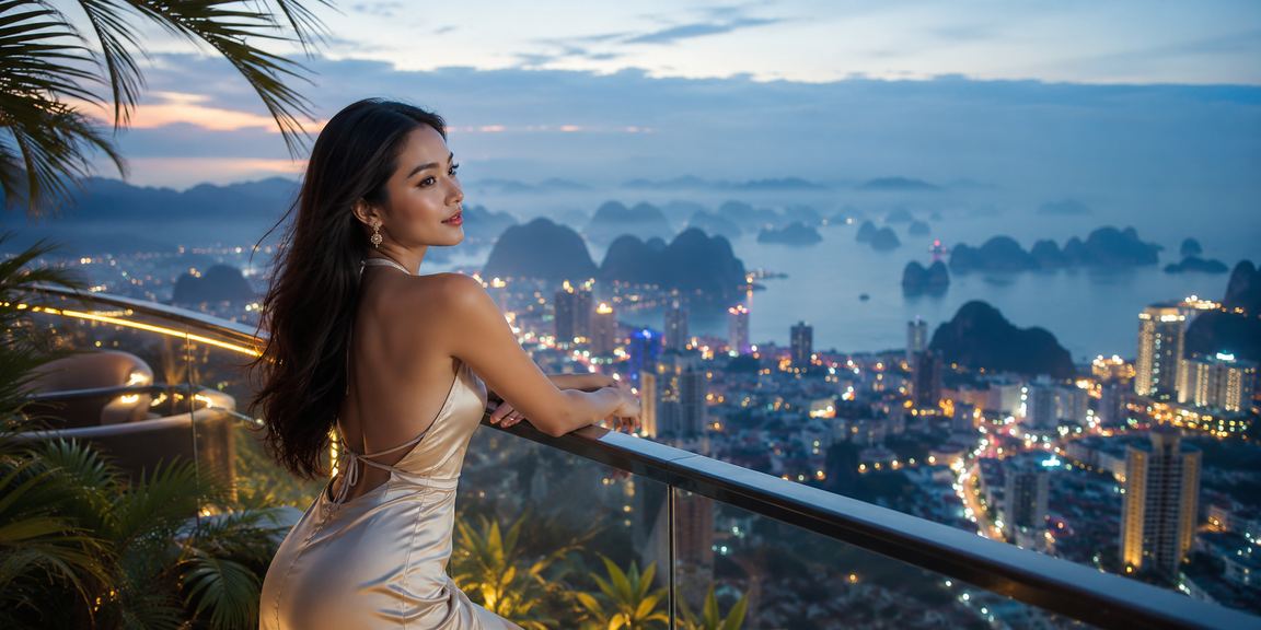 Người dùng kiểm tra ưu đãi hoàn tiền và bonus tại vịnh Hạ Long với không gian thoáng đãng
