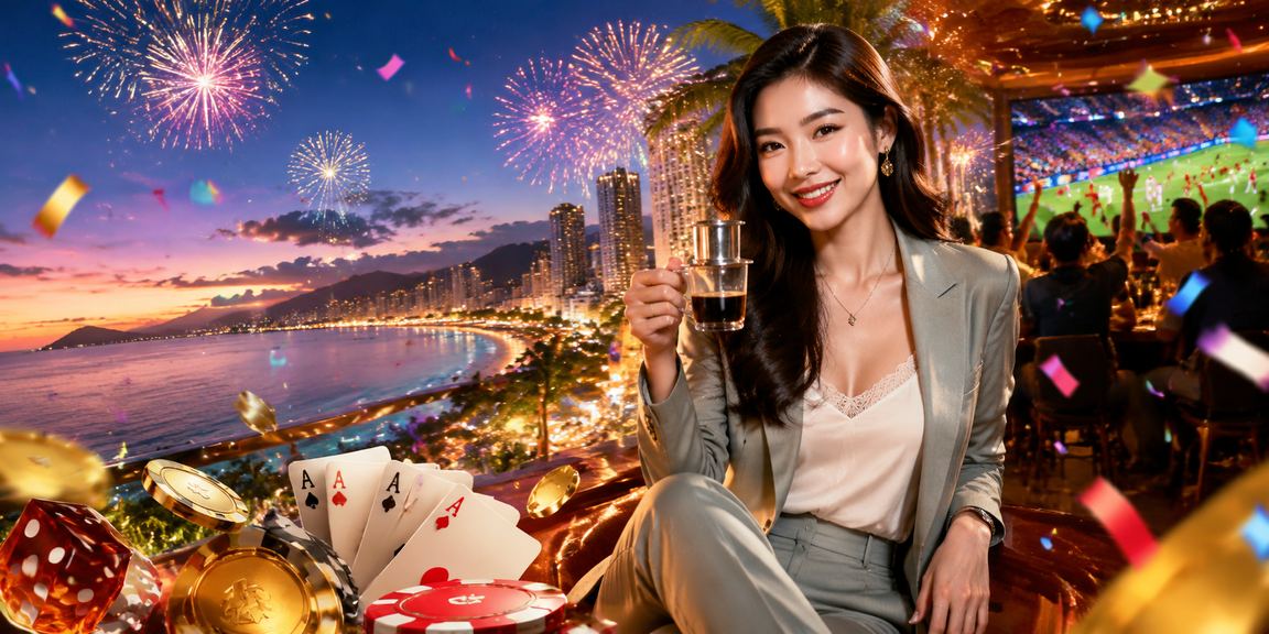 Người chơi bài lá truyền thống tại quán cà phê ven biển Nha Trang với không khí thư giãn